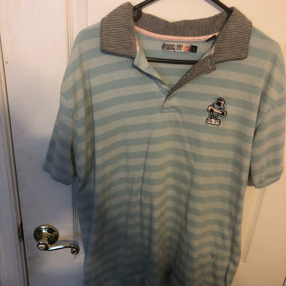Indigo red men’s polo shirt size large